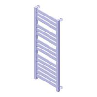 Hot heated towel rail icon, isometric style vector