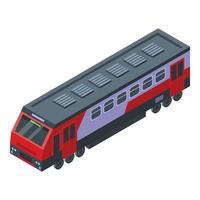 Modern electric train icon, isometric style vector