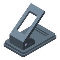 Craft hole puncher icon, isometric style vector