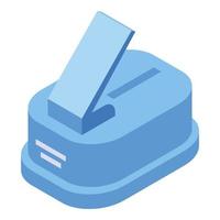 Clip hole puncher icon, isometric style vector