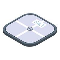 Active smart scales icon, isometric style vector