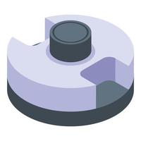 Hole puncher accessory icon, isometric style vector