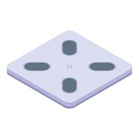 Active smart scales icon, isometric style vector