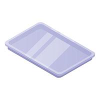 Butler tray icon, isometric style vector