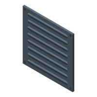 Black ventilation square icon, isometric style vector