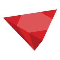 Red ruby icon, isometric style vector