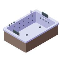 icono de jacuzzi de equipo, estilo isométrico vector