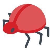 Computer software bug icon, isometric style vector