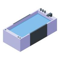 icono de jacuzzi spa, estilo isométrico vector