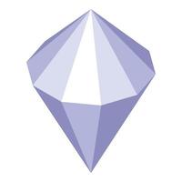 Crystal gemstone icon, isometric style vector