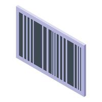 Bar code icon, isometric style vector