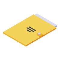 Manager paper folder icon, isometric style vector