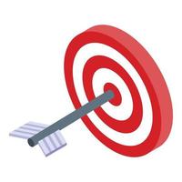 Purchasing manager target icon, isometric style vector