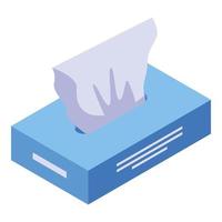 Wet wipes icon, isometric style vector