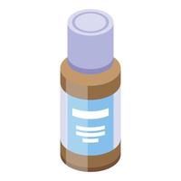 Medical syrup bottle icon, isometric style