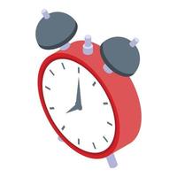 Home alarm clock icon, isometric style vector