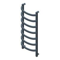 Home heated towel rail icon, isometric style vector