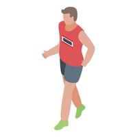 Healthy running icon, isometric style vector