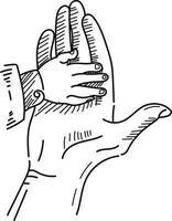 HAND VECTOR LINE ART