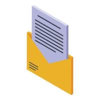 Marketing mail icon, isometric style vector