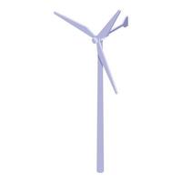 Wind turbine tower icon, isometric style vector