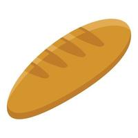 Fresh bread icon, isometric style vector