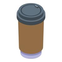 Coffee to go cup icon, isometric style vector