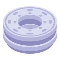 Wheel drive icon, isometric style vector