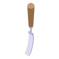 Hand chisel icon, isometric style vector