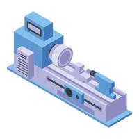 Lathe machine icon, isometric style vector