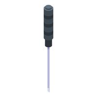 Tire fitting screwdriver icon, isometric style vector