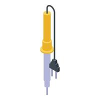 Soldering iron icon, isometric style vector