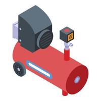 Motor air compressor icon, isometric style vector