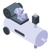 Air compressor device icon, isometric style vector