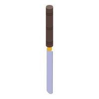 Craft chisel icon, isometric style vector
