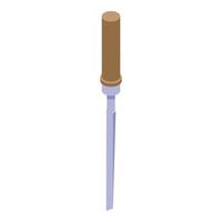 Carving chisel icon, isometric style vector