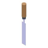 Carpentry chisel icon, isometric style vector