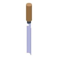 Gouge chisel icon, isometric style vector