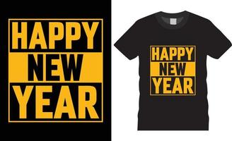 tipografía feliz año nuevo 2023 vector de diseño de camiseta creativa