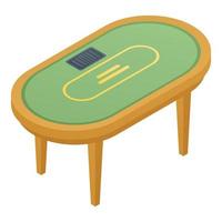Casino game table icon, isometric style vector
