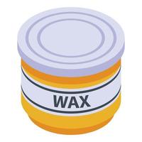 Wax jar icon, isometric style vector