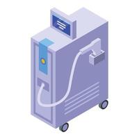 Laser hair removal equipment icon, isometric style vector