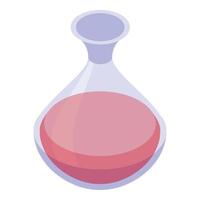 Lab wine flask icon, isometric style vector