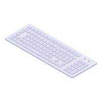 Computer keyboard icon, isometric style vector