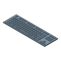 Digital keyboard icon, isometric style vector