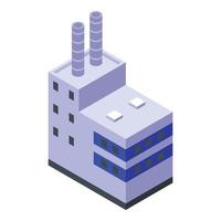 Recycle factory icon, isometric style vector