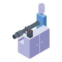 Recycle factory equipment icon, isometric style vector