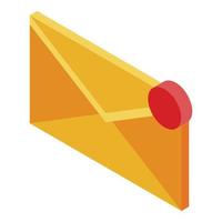 New manager email icon, isometric style vector