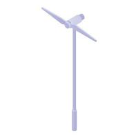 Wind turbine icon, isometric style vector