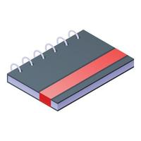 Translator notebook icon, isometric style vector